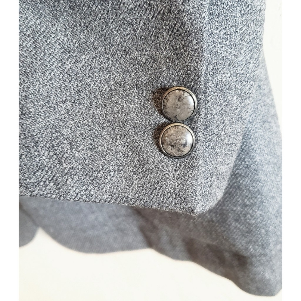 Zanetti Sport Coat Womens Cashmere Wool Career Gray Vintage Made in Italy - Picture 12 of 16